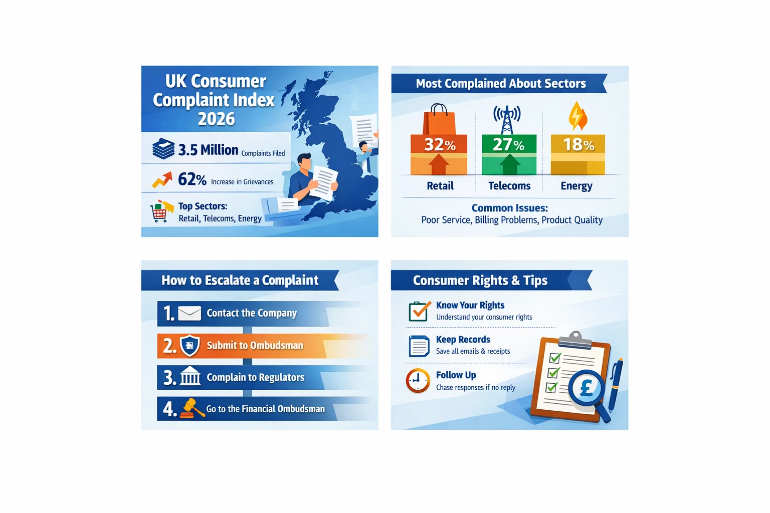 UK Consumer Complaint Index 2026: sector hotspots and escalation routes