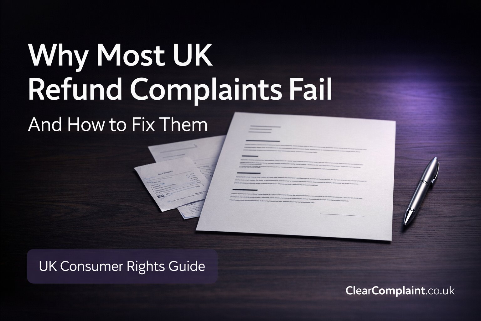 Refund complaint letter example under UK consumer law